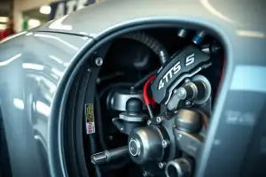 Porsche 911 auf dem Prüfstand: Detailaufnahme der Motorkomponenten beim Stufentuning in 8K-Qualität