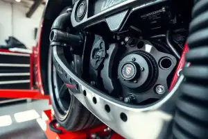 Nahaufnahme von Porsche-Motorkomponenten in hyperrealistischer Detailqualität zur Berechnung der Einpresstiefe