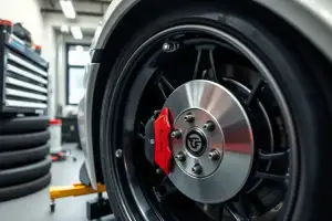 Porsche-Motor auf dem Prüfstand: Detailaufnahme von PDK-Getriebe und Chiptuning-Komponenten in 8K-Qualität